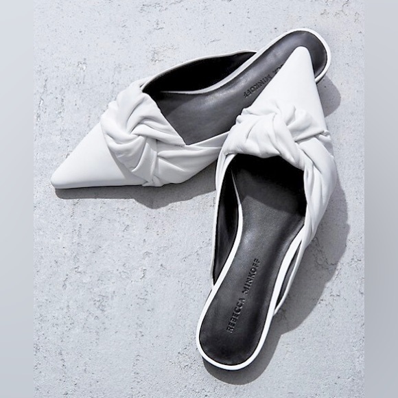 Rebecca Minkoff Shoes - Rebecca Minkoff Coretta White Leather Mules
